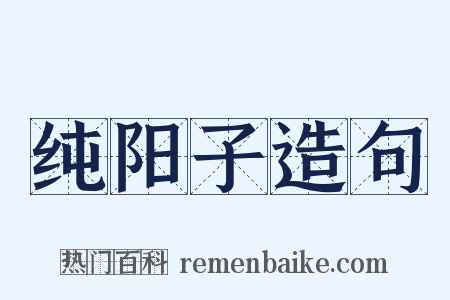 纯阳子造句是什么意思的图片